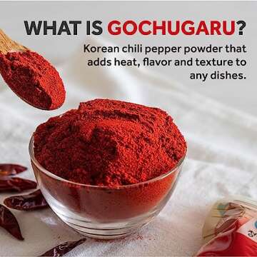 Chung Jung One Coarse Gochugaru 2.2lbs, Premium Korean Bidan Red Chili Pepper Powder O'Food Gochugaru, (2.2 Lbs) (Coarse, 2.2 Pound (Pack of 1))