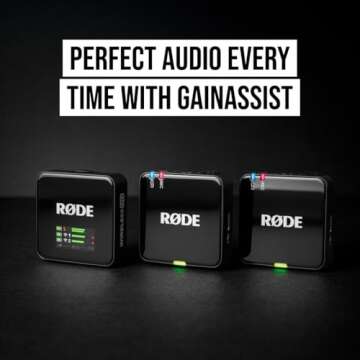 RØDE Wireless GO (Gen 3) – Compact Wireless Mic – Pristine Audio, 32-bit Float Recording, Automatic Level Control, for Phones, Cameras and Computers