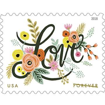 Love Flourishes (Sheet of 20) Wedding Forever Postage Stamps Scott #5255