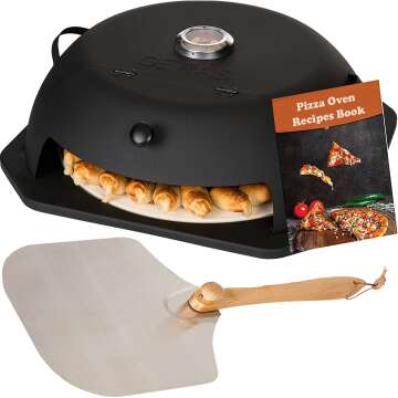 Geras Portable Outdoor Pizza Oven Grill Kit - Ideal for Charcoal and Gas Grills