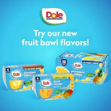 Dole Diced Mango in 100% Fruit Juice - Dole Fruit Bowls - 4 oz Fruit Bowls - 24 Pack