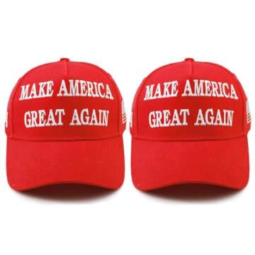 Puoyis MAGA Hat Make America Great Again Hat, 45-47 Trump Hat, Trump 2024 KAG Hat Baseball Cap