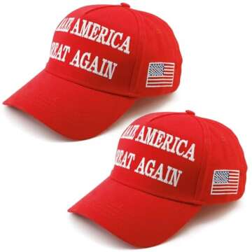 Puoyis MAGA Hat Make America Great Again Hat, 45-47 Trump Hat, Trump 2024 KAG Hat Baseball Cap