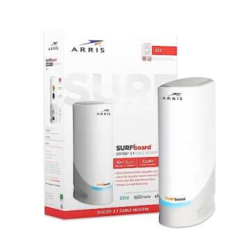 ARRIS Surfboard - S33 - Renewed - DOCSIS 3.1 Multi-Gigabit Cable Modem | Approved for Comcast Xfinity, Cox, Spectrum & More | 1 & 2.5 Gbps Ports | 2.5 Gbps Max Speeds | 4 OFDM Channels - Renewed