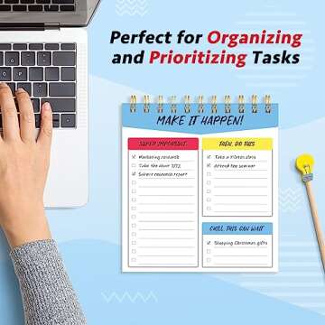 To Do List Notepad 2 Pack - 120 Pages Daily To Do List Notebook, 5.75” x 6.25” Teacher Notepad for Work, Daily Task Planner Office Supplies, Boost Productivity Checklist, Reminders, Goals, Notes