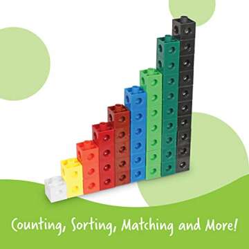 Learning Resources Snap Cubes - 100 Pieces, Ages 5+ Homeschool and Classroom Supplies, Educational Counting Toy, Math Games for Kids, Teacher Aids