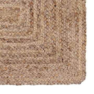 FRELISH DECOR Handwoven Jute Area Rug - 2x3 feet - Natural Yarn - Rustic Vintage Beige Braided Reversible Rug - Eco Friendly Rugs for Bedroom - Kitchen - Living Room - Farmhouse (2'x3')