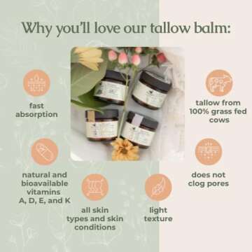 Organic Whipped Tallow Balm for Eczema & Rosacea