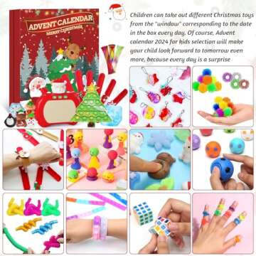 Fidget Advent Calendar for Kids 2024 with 24 Toys