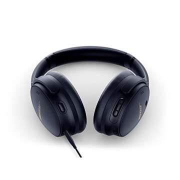 Bose QuietComfort 45 Wireless Bluetooth Noise Cancelling Headphones, Over-Ear Headphones with Microphone, Personalized Noise Cancellation and Sound, Midnight Blue, Limited Edition