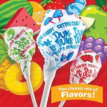 Dum Dums Original Mix 400 ct. Bag - All-Time Classic Flavors - Individually Wrapped Lollipops for Any Occasion!