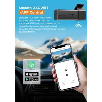 2.5K Fox Dash Cam with WiFi & Night Vision Features