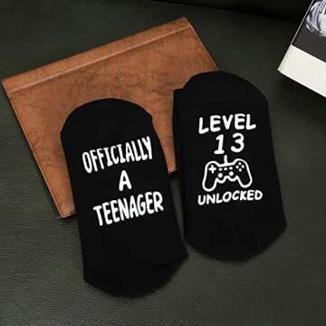 ZXGXLAW Birthday Gifts for 13th Boys Girls Son Daughter Him Kids,13 Year Old Teenage Gamer Christmas Crew Funny Gaming Socks