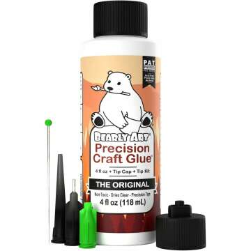 Bearly Art Precision Craft Glue - 4fl oz for All Your Craft Needs