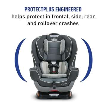 Graco Extend2Fit Kenzie, 2-in-1 Convertible Car Seat for Infants to Toddlers with Advanced Safety Features