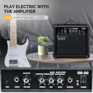 GLARRY Electric Guitar Kit with Amp & Accessories