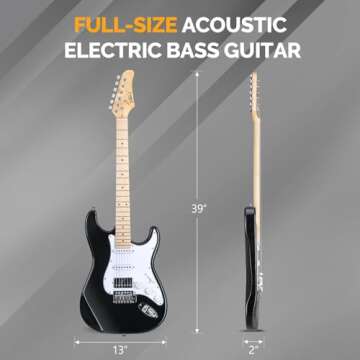 GLARRY Electric Guitar Kit with Amp & Accessories