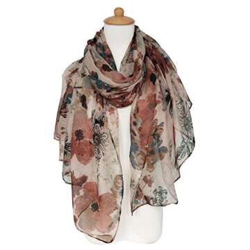 Stylish Floral Print Scarves for Women - GERINLY