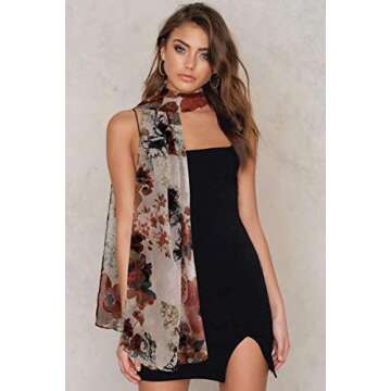 Stylish Floral Print Scarves for Women - GERINLY