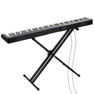 VEVOR 88 Key Digital Piano Keyboard, Semi Weighted Keys, Full Size Electric Keyboard Piano Set with Adjustable Stand Built-In Speakers Sustain Pedal Headphones, Bluetooth MIDI USB for Beginners