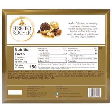 Ferrero Rocher 42 Count Gourmet Chocolate Gift Box