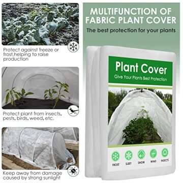 Eowllo Outdoor Plant Covers for Winter Freeze Protection,10ft X 30ft 0.95 Oz/Yd² Frost Blankets,Frost Cloths,Garden Frost Cover,Floating Row Covers for Garden Beds Pest Protection