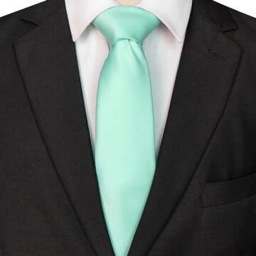 JEMYGINS Aqua Silk Necktie for Men - Stylish & Versatile