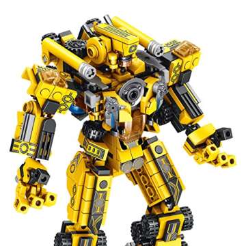 PANLOS 573 PCS Robot Building Toys, 25 in 1 Transforming Engineering Building Bricks Construction Vehicles Kit, STEM Learning Building Blocks Set, Birthday Gifts for Kids Children Boys Girls Age 6-12