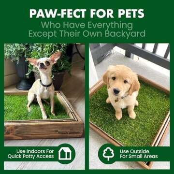 Fresh Patch Real Grass Patch for Dogs, Cats, and Extra Large Pets 30 Pounds and Above – Disposable Pet Grass Pee Pads with Tray – Indoor and Outdoor Potty Training Mat (24 Inches x 48 Inches)