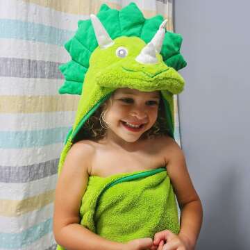 Kid's Dinosaur Hooded Towel