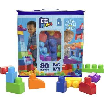 Fun MEGA BLOKS 80-Piece Toddler Building Blocks