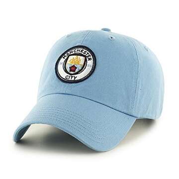 Manchester City FC Adults Official Football/Soccer Crest Baseball Cap (One Size) (Sky Blue)