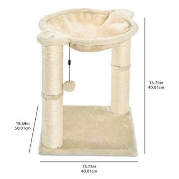 Cat Tower with Hammock and Scratching Post