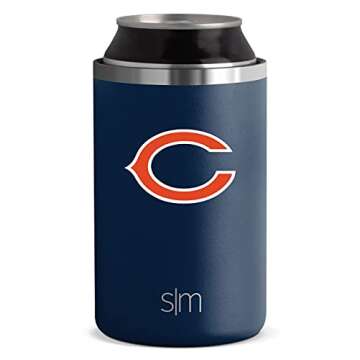 Simple Modern Officially Licensed NFL Chicago Bears Gifts for Men, Women, Dads, Fathers Day | Insulated Ranger Can Cooler for Standard 12oz Cans - Beer, Seltzer, and Soda