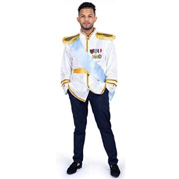 Dress Up America Prince Costume for Men - Royal Prince Charming Set for Adults - One Size