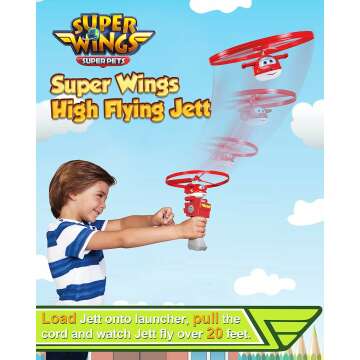 Super Wings Jett Airplane Toy for Kids 3 Plus