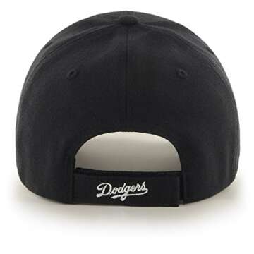 '47 Brand Los Angeles LA Dodgers MVP Hat Cap Velcro-back Adjustable Black/White