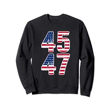 Vintage 45 47 Squared Trump 2024 Election Gift Men Women Sweatshirt