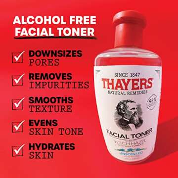 THAYERS Hydrating Unscented Witch Hazel Toner with Aloe Vera - 12 Oz