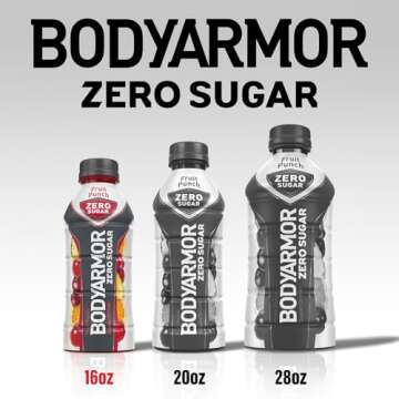 BODYARMOR ZERO Sugar Lemon Lime, Sugar Free Sports Drink - Low-Calorie Hydration - Natural Flavors with Potassium Packed Electrolytes, Antioxidants, and B-vitamins, 16 fl oz (pack of 12)