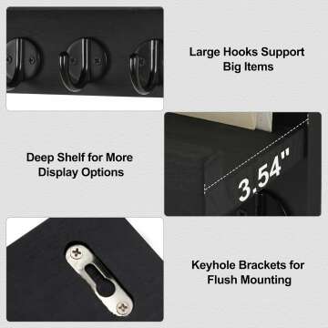 Elegant Key Holder & Mail Organizer with Shelf