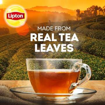 Lipton Tea Bags, Black Tea, Iced or Hot Tea, Can Support Heart Health, 240 Total Tea Bags (20ct - Pack of 12)