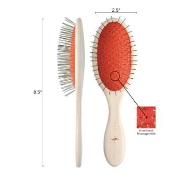 Sheila Stotts Untangle Brush- Detangler Hair Brush W/Drainage Hole- Detangle Wet, Damp or Dry Hair- For Women, Men & Children With All Hair Types (Length 8.5" Width 2.5")