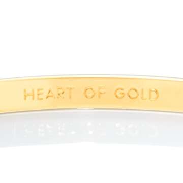 kate spade new york Idiom Collection "Heart of Gold" Bangle Bracelet, 7.75"