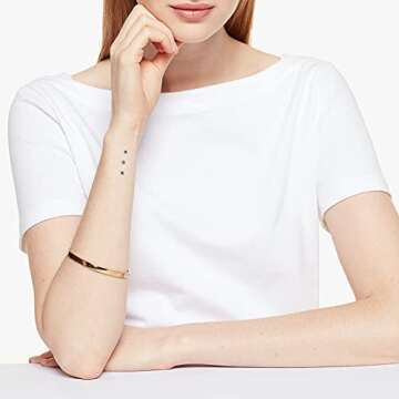 kate spade new york Idiom Collection "Heart of Gold" Bangle Bracelet, 7.75"