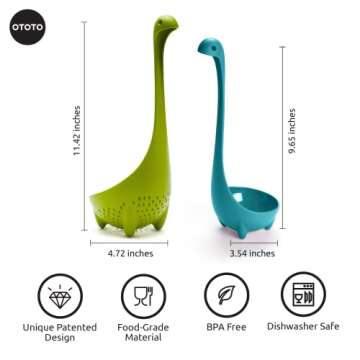 OTOTO The Original Nessie Ladle - Soup Ladle, Cute Gifts, Funny Kitchen Gadgets, Loch Ness design, Cooking Gifts for Mom - Cute and Practical Kitchen Utensils - Unique Gifts