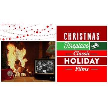 Christmas Fireplace - Yule Log With Classic Holiday Films!