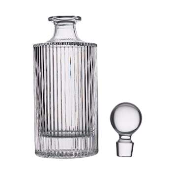 Whiskey Decanter and Glass Stopper 27 oz Square Decanter for Whiskey, Bourbon, Brandy, Liquor, and Rum