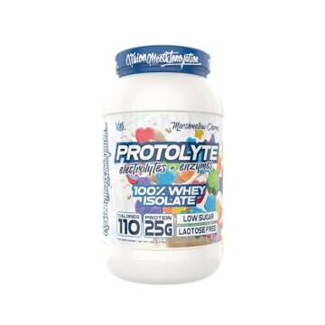 VMI Sports | ProtoLyte Whey Isolate Protein Powder | Low Calorie Whey Protein Powder for Weight Loss | Protein Powder for Muscle Gain | Digestive Enzymes | Non-GMO (Marshmallow Charms, 1.6 Pounds)