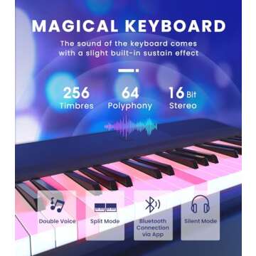 61-Key Lighted Smart Piano for Beginners